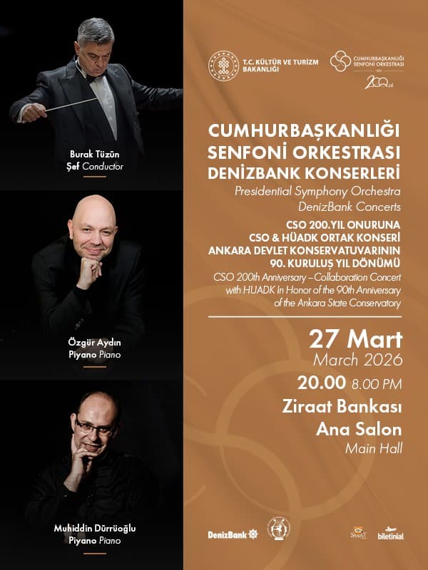 Cumhurbaşkanlığı Senfoni Orkestrası DenizBank Konserleri CSO&Hüdak Ortak Konseri